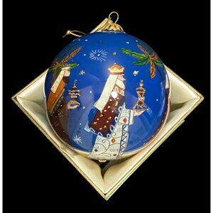 Hand-Painted Pier 1 Imports 2014 Bethlehem Wise Men Christmas Ornament In Gift B